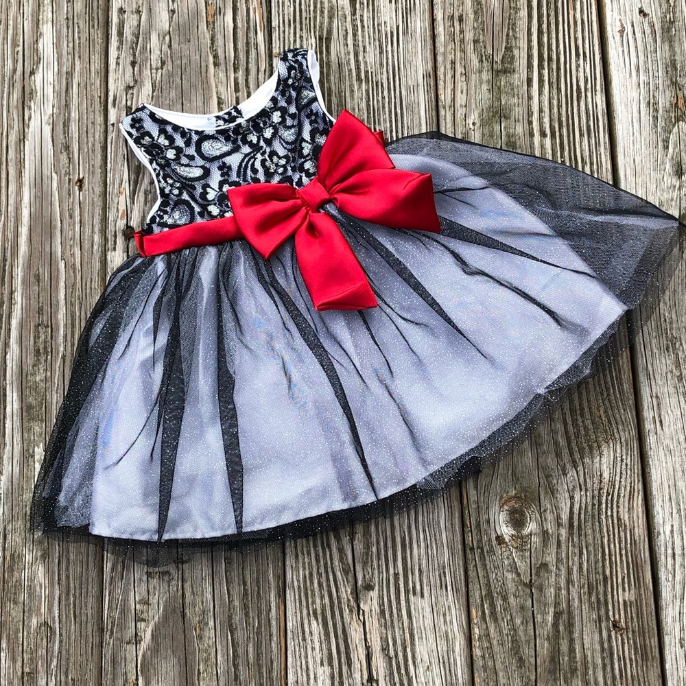 12m Christmas Dress - Baby Holiday Dress - Girl